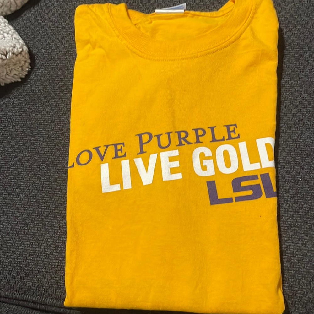 LSU Love Purple Live Gold Tshirt